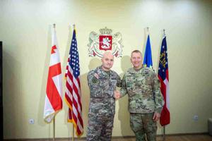 US state of Georgia National Guard Commander visits Georgia