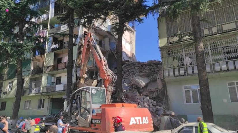 Part of residential building collapses in Georgian city of Batumi