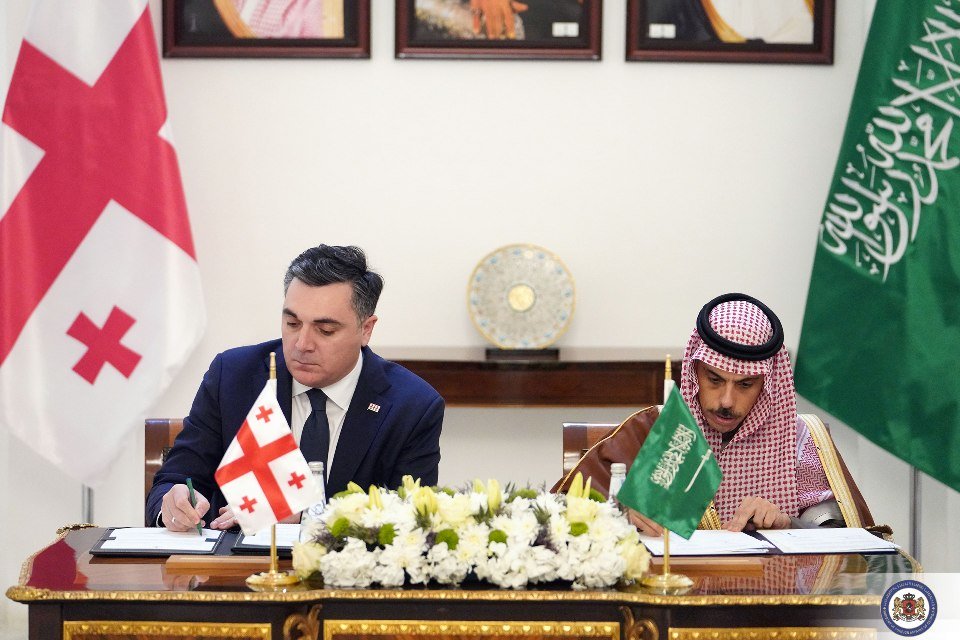 Georgian, Saudi FMs sign agreement