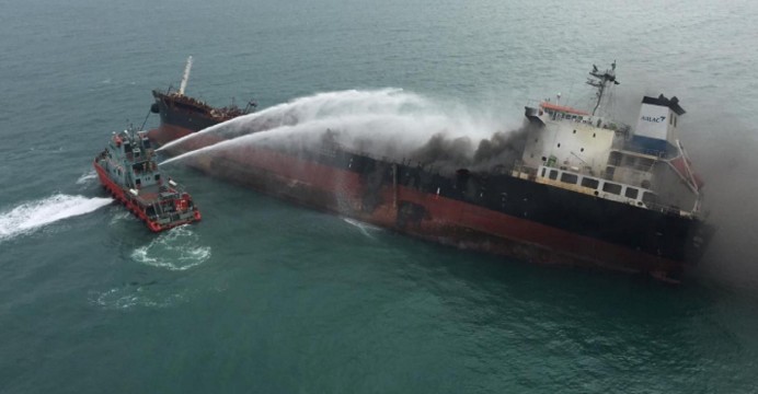Three missing after blast on oil tanker in Russia's Makhachkala