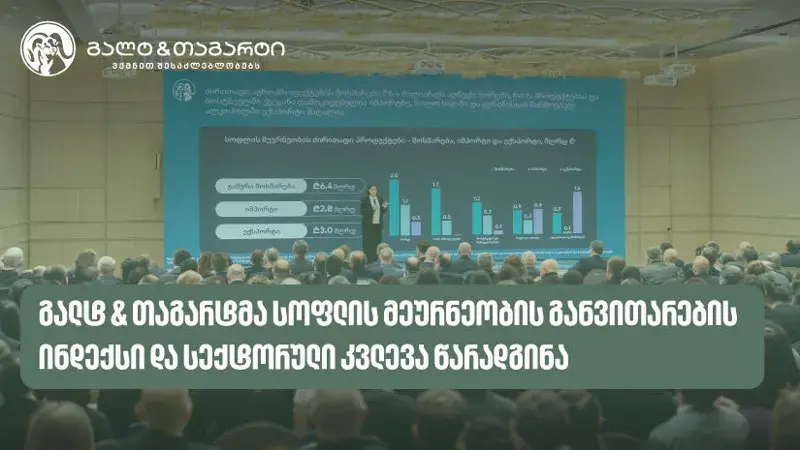 გალტ & თაგარტმა სოფლის მეურნეობის განვითარების ინდექსი და სექტორული კვლევა წარადგინა