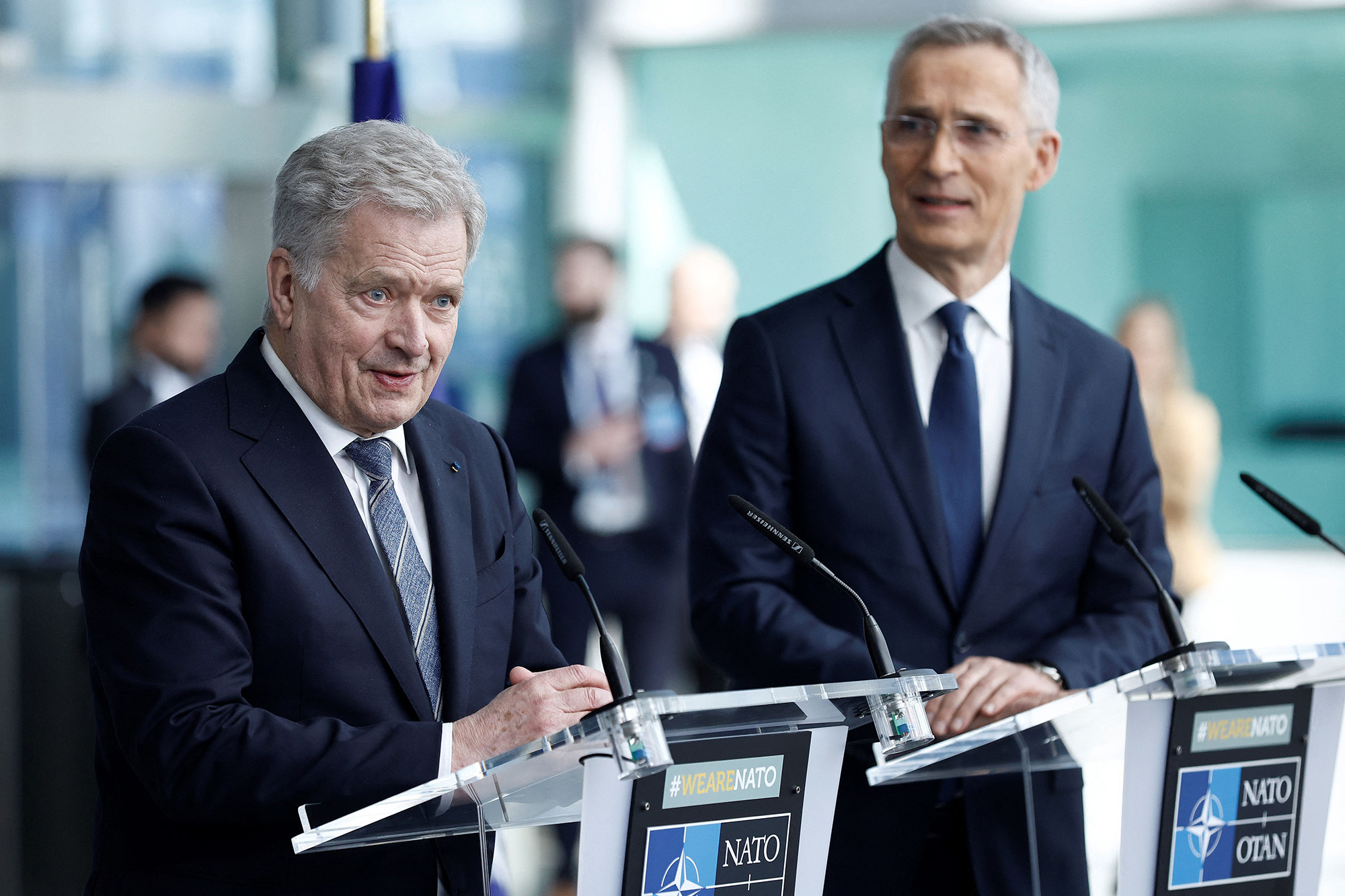 Finnish president calls it a "great day for Finland" after NATO accession