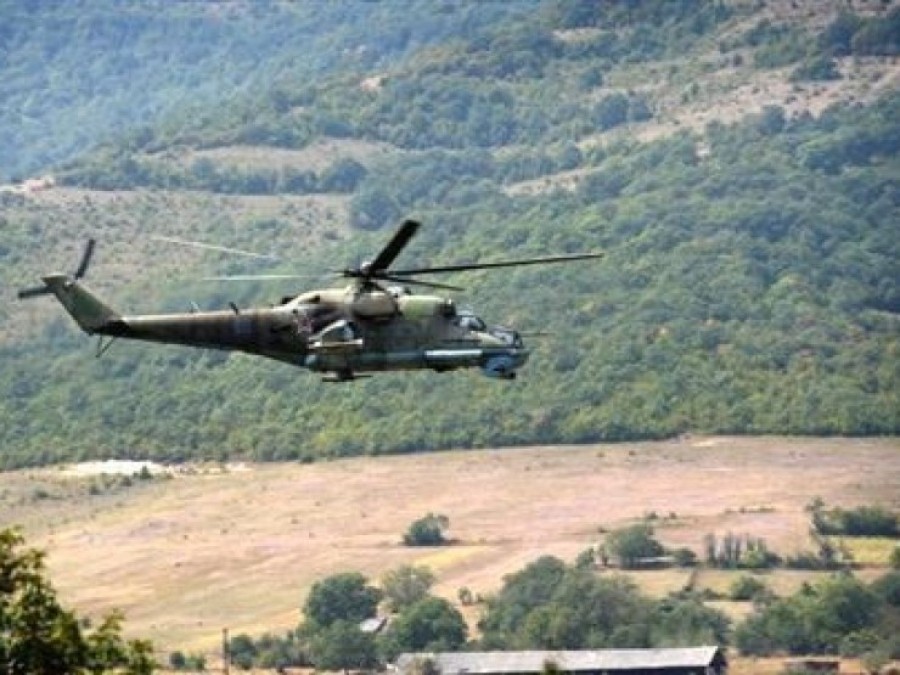 გორის სოფლების თავზე რუსეთის ვერტმფრენი გამოჩნდა