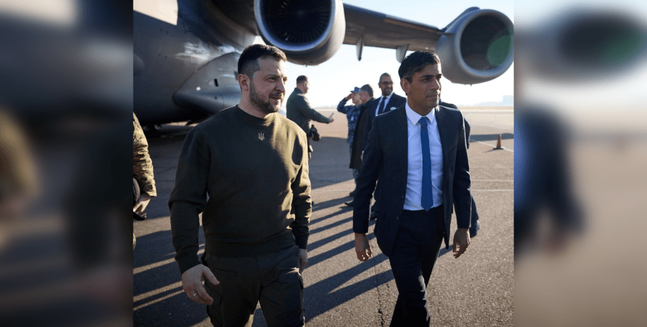 Zelensky arrives at Downing Street