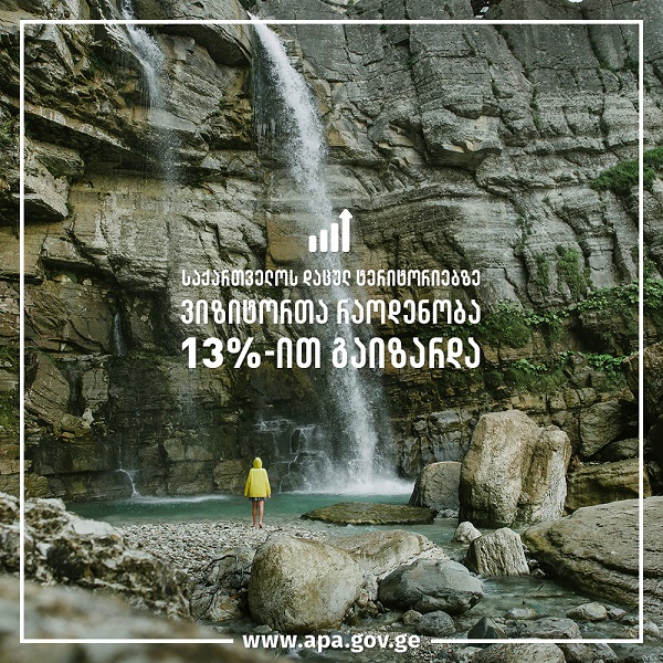 საქართველოს დაცულ ტერიტორიებზე ვიზიტორთა რაოდენობა 13%-ით გაიზარდა