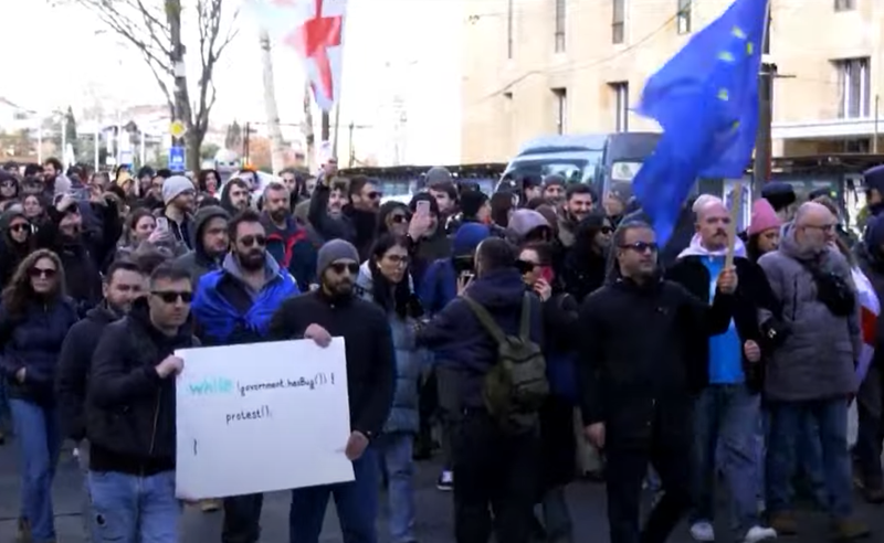 გაფიცვის მეორე დღე - პროგრამისტები საპროტესტო მსვლელობისთვის ემზადებიან