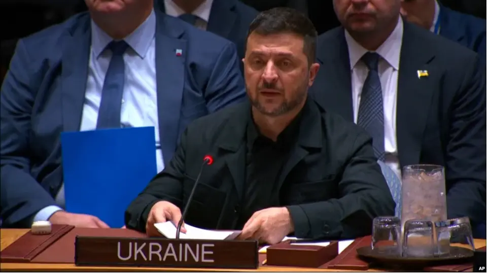 Зеленский на заседании Совбеза ООН: «Без Китая путинская Россия ничто»