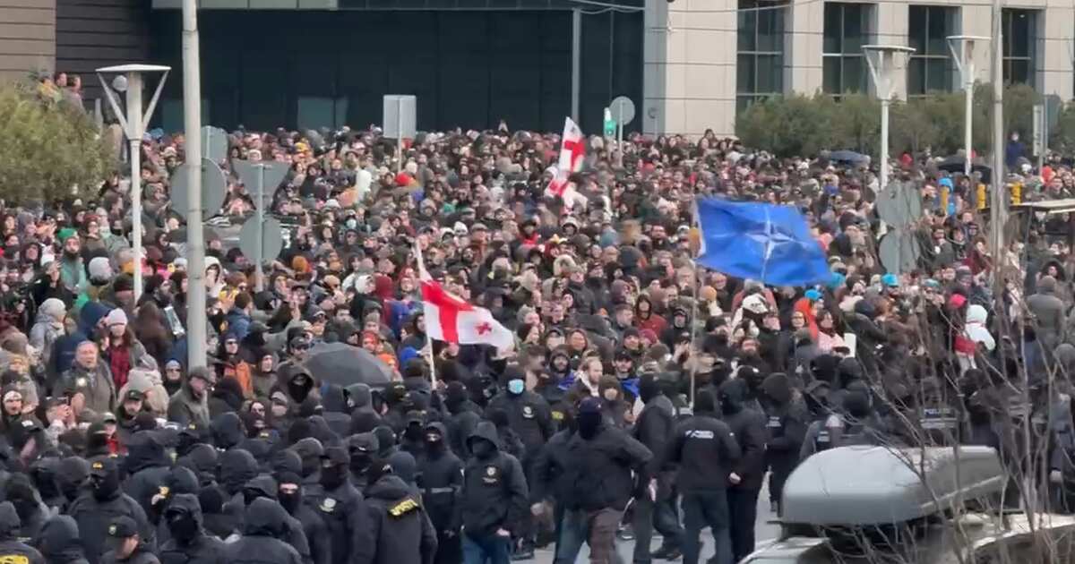 Полиция задержала более 20 участников оппозиционной акции в Тбилиси