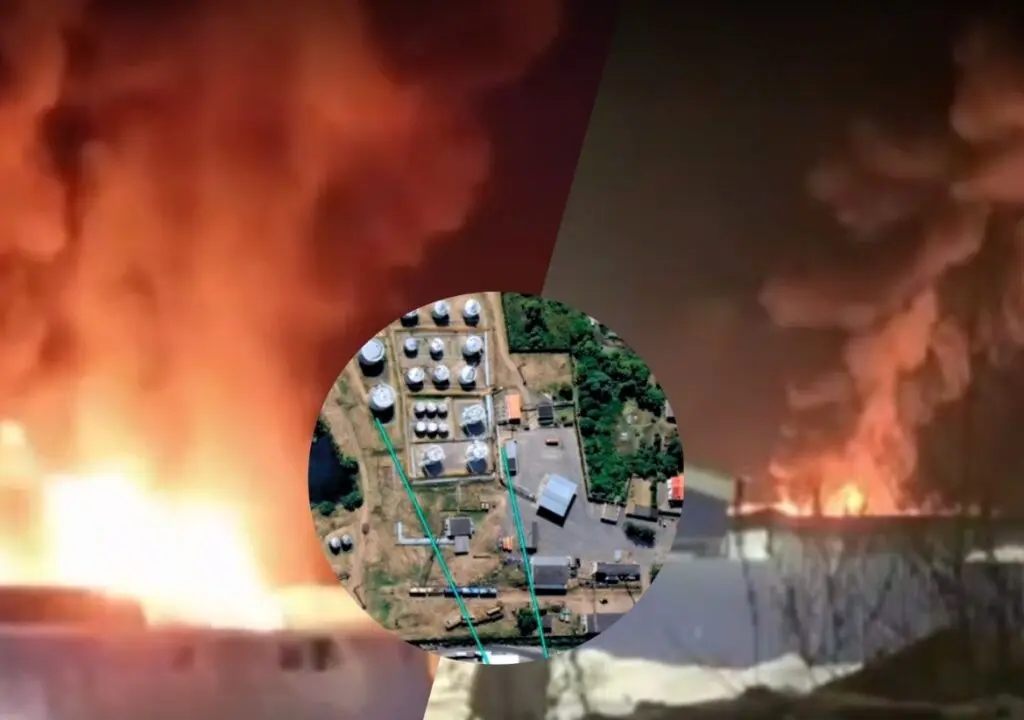 უკრაინულმა დრონებმა რუსეთის ფსკოვის ოლქში ნავთობის საცავზე მიიტანეს იერიში