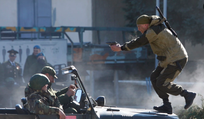 Появилось видео конфликта бойцов «Витязя» с военными из Чечни