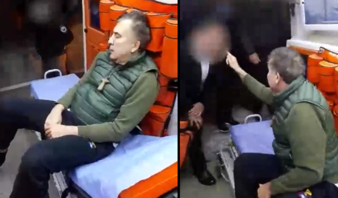 «Вы – рабы Путина». Саакашвили ругается с сотрудниками тюремной больницы. ВИДЕО