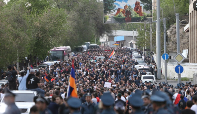 ერევანში დილიდან ოპოზიციის მომხრეთა საპროტესტო აქციები განახლდა