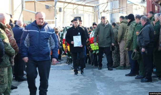 В Цхинвали похоронили погибшего в Украине Тамерлана Остаева