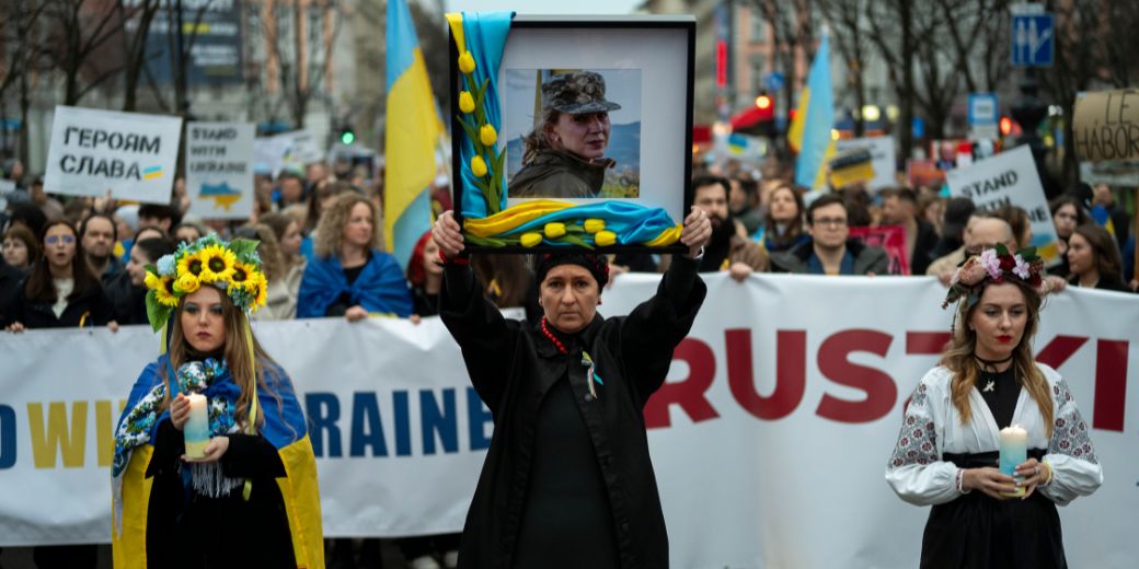 В Европе прошли демонстрации в поддержку Украины