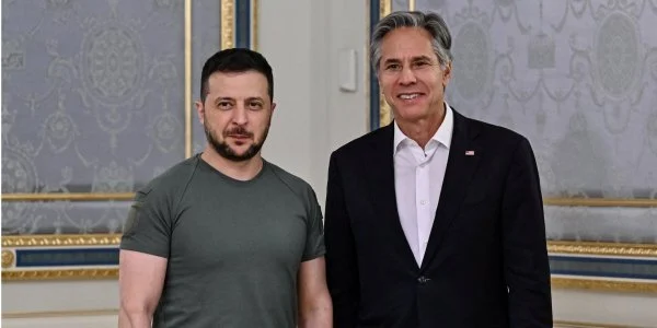 ენტონი ბლინკენი კიევში ვოლოდიმირ ზელენსკის შეხვდა