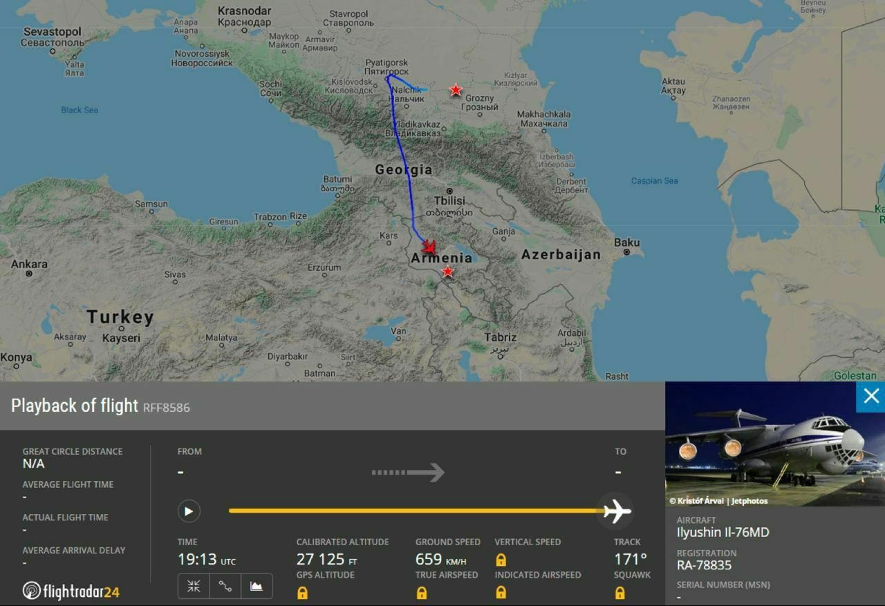 Flyradar: საქართველომ რუსეთის სამხედრო თვითმფრინავებს საჰაერო სივრცე გაუხსნა