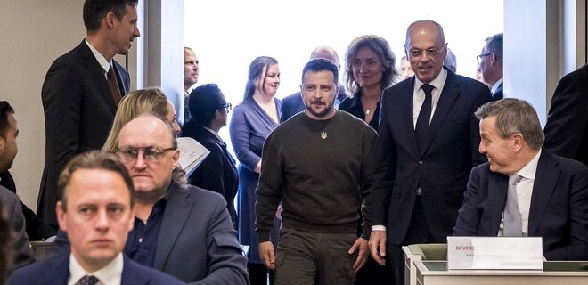 ზელენსკი ჰააგაში: „ყველას გვსურს აქ სხვა ვლადიმირის ნახვა“