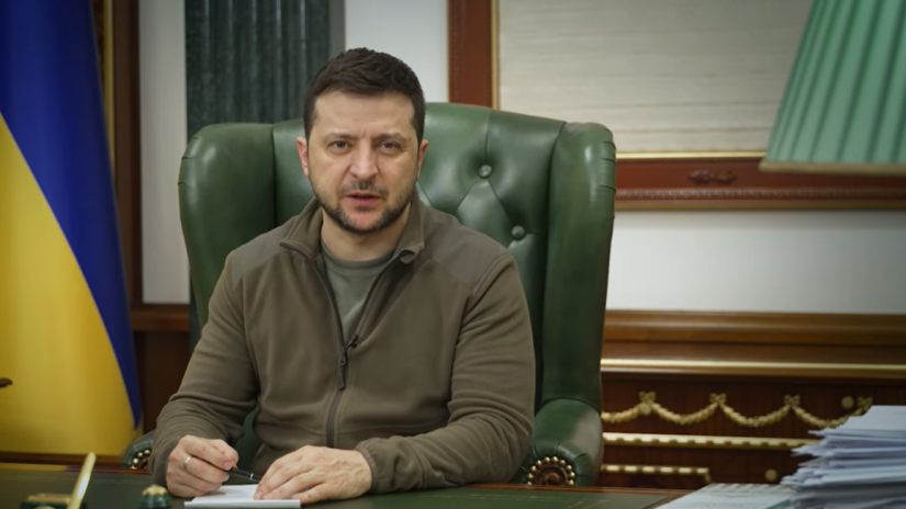 ზელენსკის მიმართვა ტელევიზიით უჩვენეს რუსეთში და ანექსირებულ ყირიმში